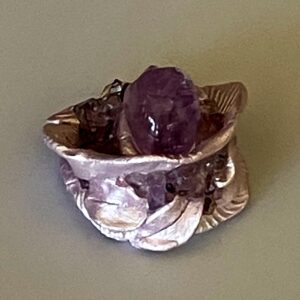 Amethyst Skull Garden Sculpture Back SCU_Skull1