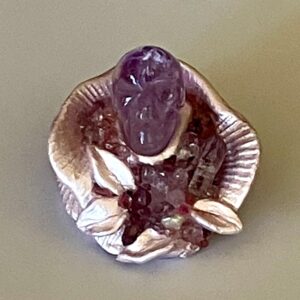 Amethyst Skull Garden Sculpture Front SCU_Skull1